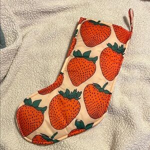Strawberry Print Stocking